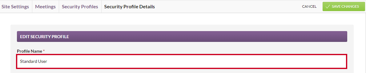 The Profile Name field.