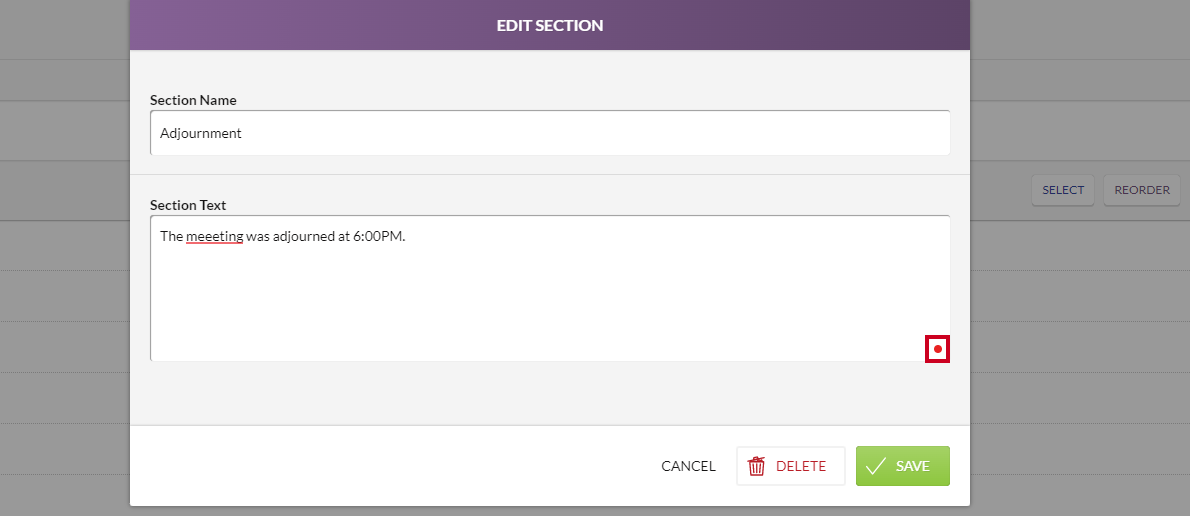 spell check option