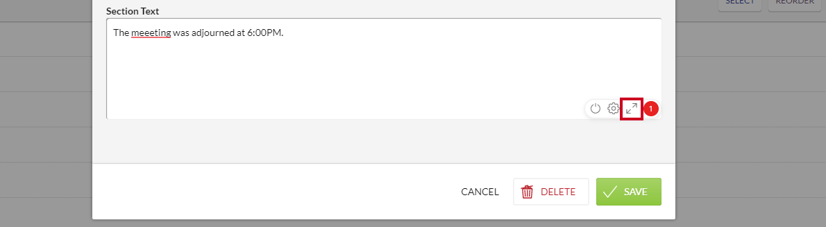 proofread in dialog icon