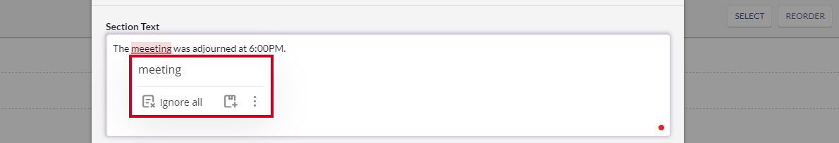 proofreading options