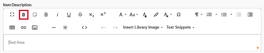 text editor clear all content tool