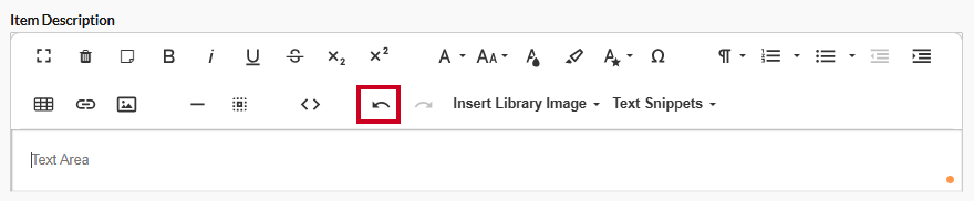 text editor undo tool