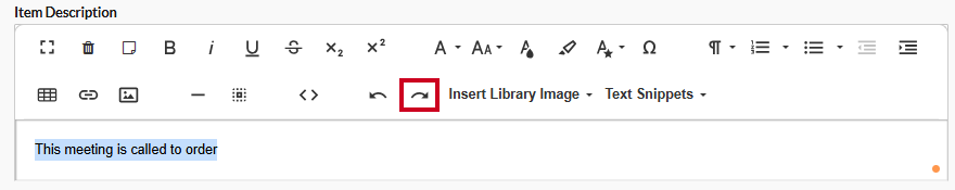 text editor redo tool