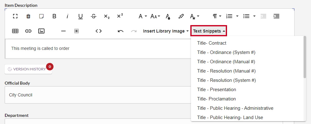 text editor text snippets tool