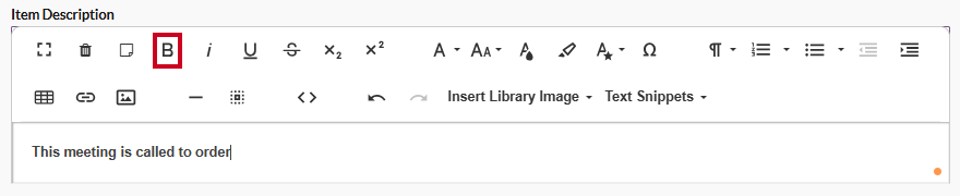 text editor bold tool