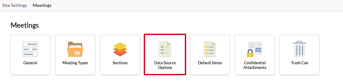data source options
