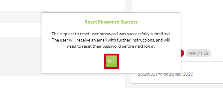 select okay on pop-up message