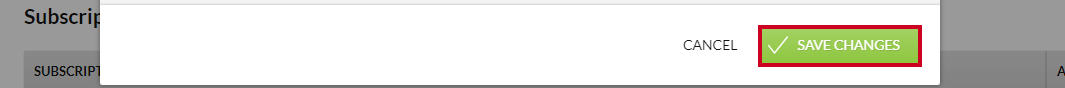 A green, rectangular Save Changes button with a check-mark icon.