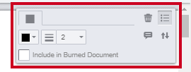 Strikethrough Annotation floating toolbar.