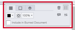 Rectangle Annotation floating toolbar.
