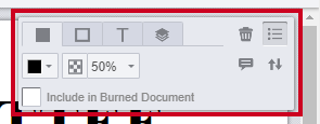 Text Annotation floating toolbar.