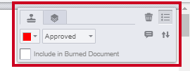 Stamp Annotation floating toolbar.
