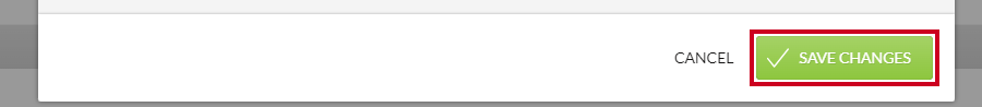A green, rectangular Save Changes button in the bottom-right corner of the Edit Task Snippet modal.