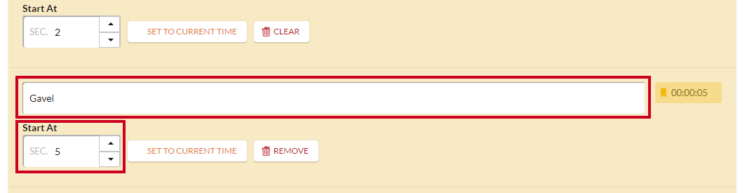 An example existing sub-timestamp section.
