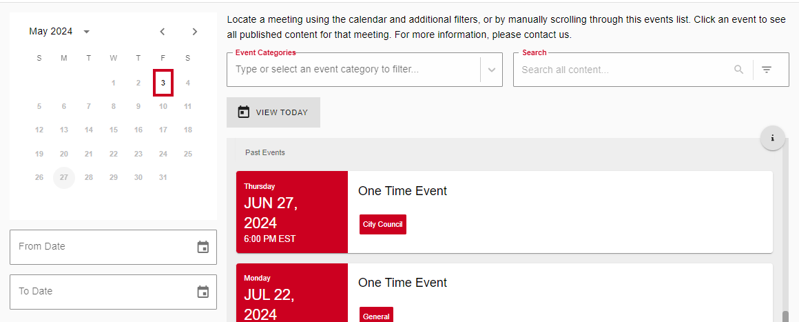 Mini Calendar Month and Year dropdown Day Picker with an example day highlighted.