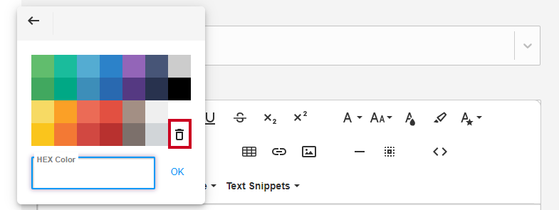 The Cell Background Clear Formatting button.