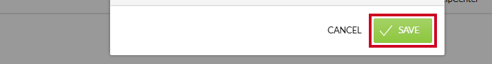 The green, rectangular Save button in the lower-right corner of the Edit Item Report modal.