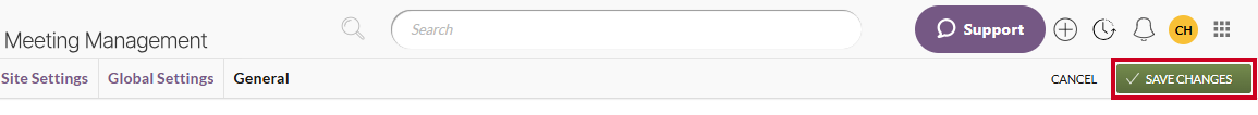 A green, rectangular Save Changes button below the User Menu.