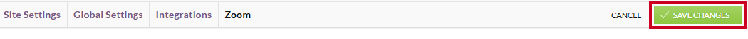 The green, rectangular Save Changes button which appears below the User Menu.