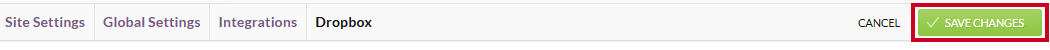 The green, rectangular Save Changes button which appears below the User Menu.