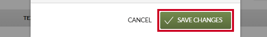 The green, rectangular Save Changes button in the lower-right corner of the Edit Order modal.