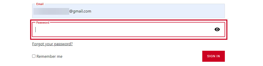 The Password field.
