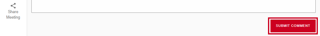 A red, rectangular Submit Comment button in the lower-right corner of the Submit Comments page.