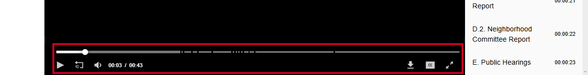 The media player controls.