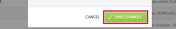 The green, rectangular Save Changes button in the lower-right corner of the Edit Order modal.