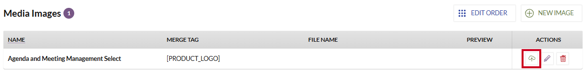 The Upload button to the right of an example image.