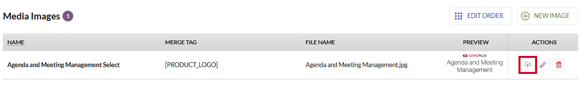 The Upload button to the right of an example image.