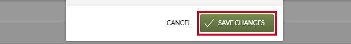 The green, rectangular Save Changes button in the lower-right corner of the Edit Order modal.
