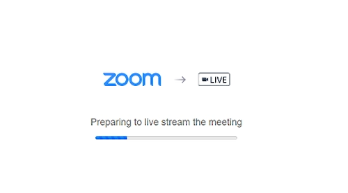 Zoom Preparing Live status bar