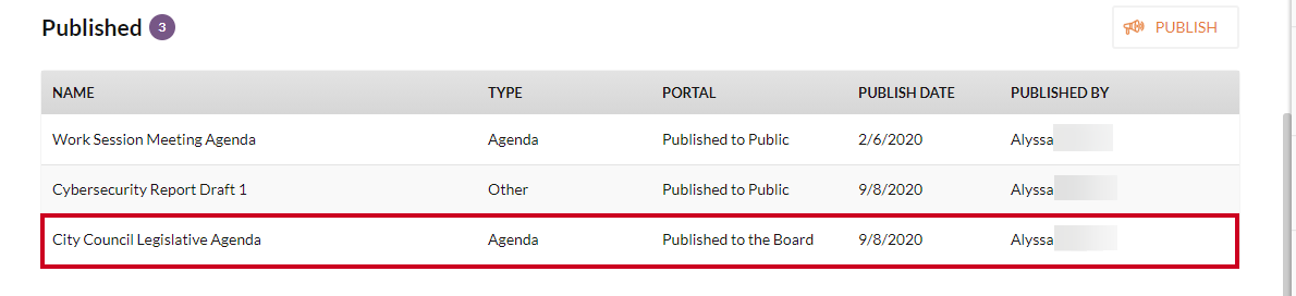 published files