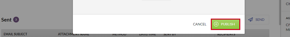 publish button