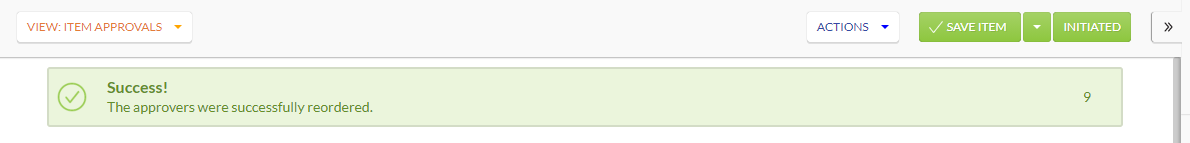successful approval reorder notification