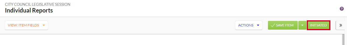 initiated button