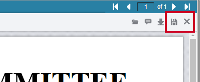 Gray Save and Exit and Exit buttons in the PDF viewer toolbar at the top-right area of the screen.