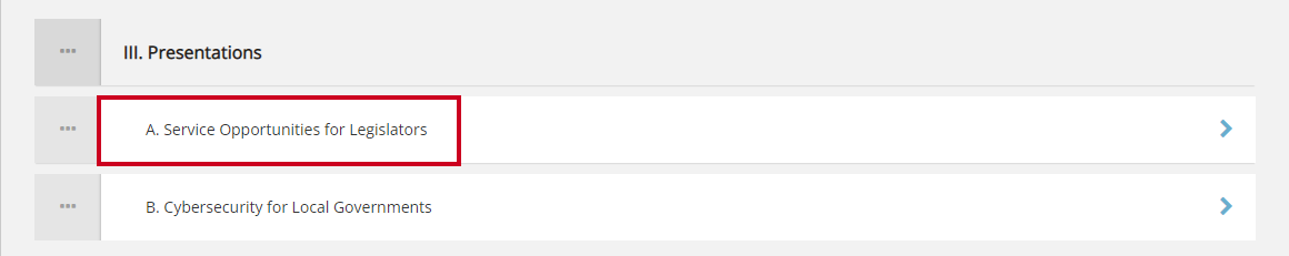 An example agenda item name.