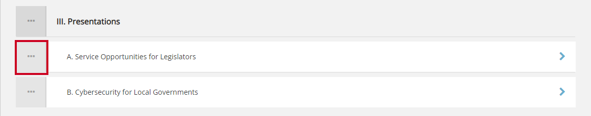 A gray, three-dot menu icon next to an example item name.