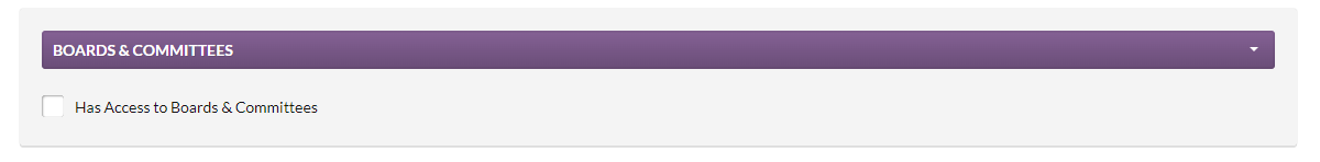 new user boards and committees fields