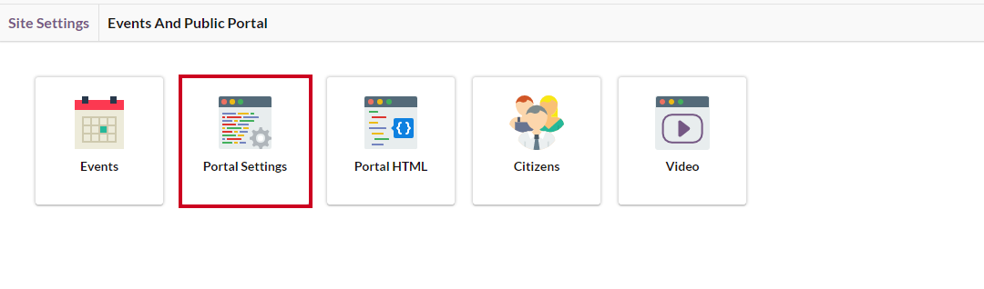 portal settings button