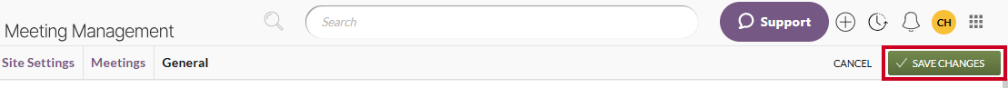 save changes button