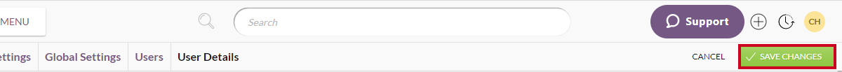 save changes button