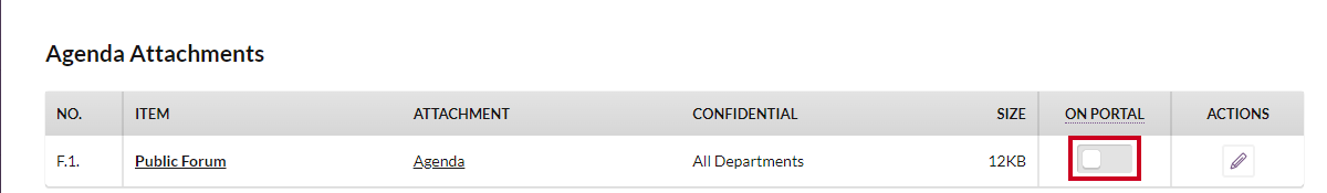 agenda attachment public portal visibility, toggle off