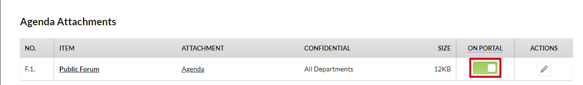 agenda attachment public portal visibility, toggle on