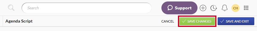 A green, rectangular Save Changes button.