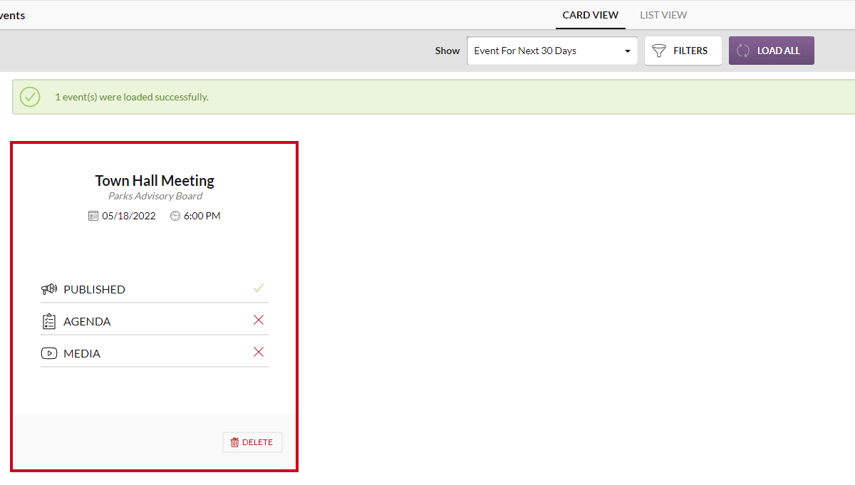 An example set of filtered results that appear under the filter options.