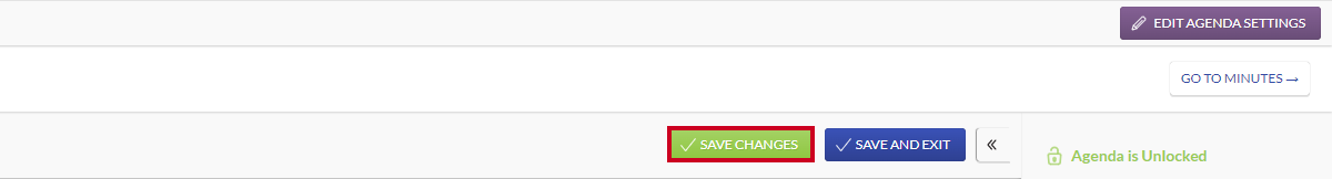 save changes button