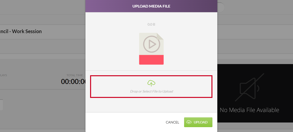 drop or select file to upload button